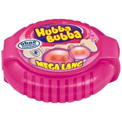 (31,25 /1kg) Wrigleys Hubba Bubba Bubble Tape Fancy Fruit, Kaugummi, 56g Rolle