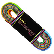 Waxed Skate Laces 6mm 8mm 47" to 108" Rainbow Colors for Optimal