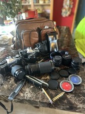 Canon AE-1 Cameras with Lenses  Accessories