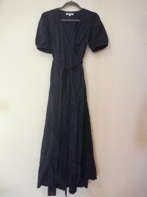 Reformation Size Medium Weiss Linen Navy Blue Wrap Dress | eBay Reformation Size Medium Weiss Linen Navy Blue Wrap Dress | eBay