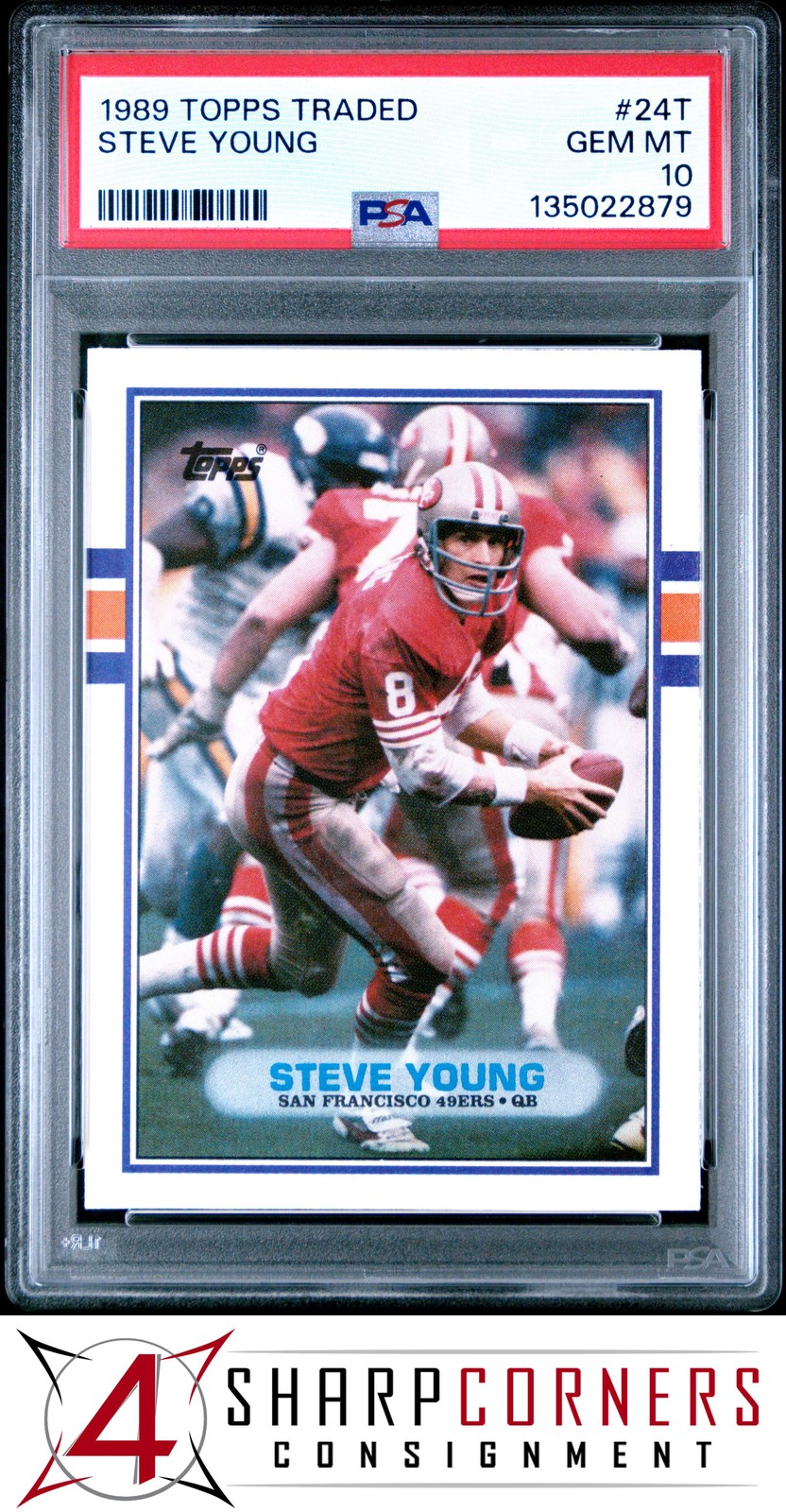 1989 TOPPS TRADED #24T STEVE YOUNG 49ERS HOF PSA 10