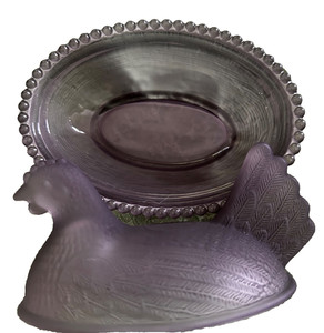 Hen on Nest matte Gray 4.5 inch