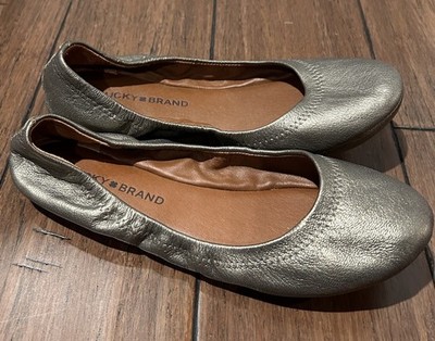 Lucky Brand Shoes Ballet Flats  Women Size 7 Metallic Color