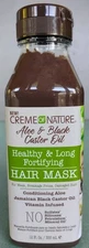 Creme of Nature Aloe & Black Castor Oil Fortifying Hair Mask Exp 05/2028 12oz