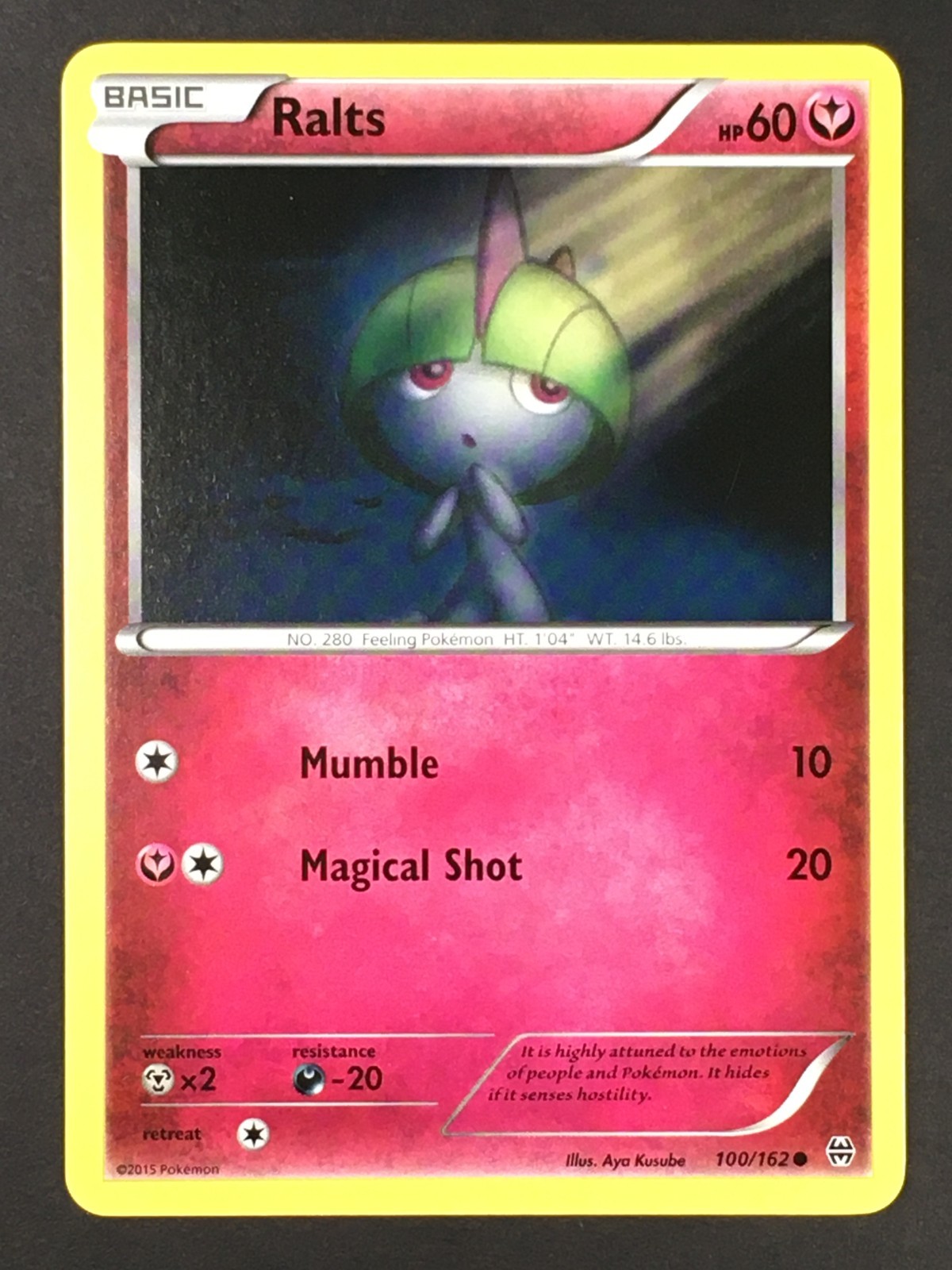 Pokemon TCG Ralts 100/162 XY BREAKthrough Regular Common LP