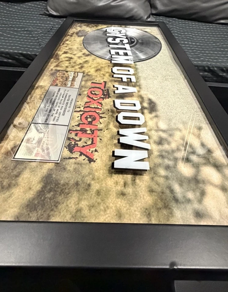 SYSTEM OF A DOWN Toxicity Official RIAA Platinum Sales Award Free Shipping in US - Image 3 of 4