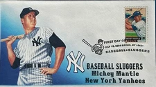 BDAOCITW KSC Cachets 4083 Mickey Mantle New York Yankee Slugger Baseball 