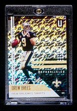 Drew Brees RARE REFRACTOR ICE FLIGHT HOLO PRIZM INVESTMENT CARD Saints SSP