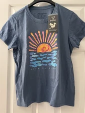 Life Is Good Womens Shirt Top Size Large Sunset NWT