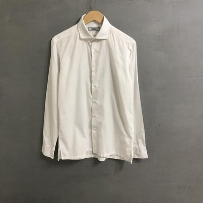 Men Savile Row Company Shirt White Cotton 40 /L /
