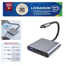 USB-C to HDMI Adapter 4K 30Hz USB 3.0 Hub 100W PD MacBook iPad