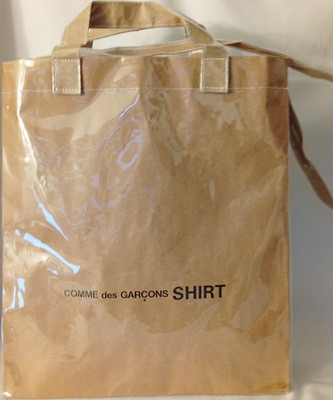 Comme Des Garcons SHIRT Tragetasche S26611 PVC Kraftpapier Beige