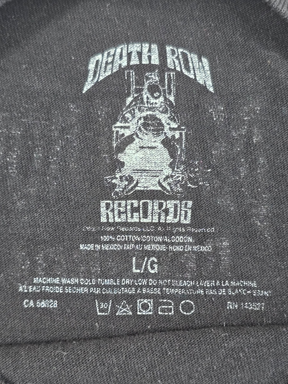FILA Maglietta Vintage Death Row Records Tha Doggfather L Nera Snoop Dogg Tee