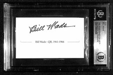 Bill Wade Chicago Bears signed QB 1961-1966 cut autograph Beckett Auto