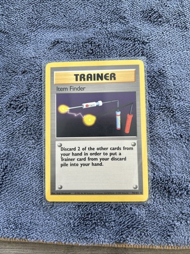 Pokemon Item Finder 74/102 Base Set Rare Trainer 1999 WOTC Near Mint