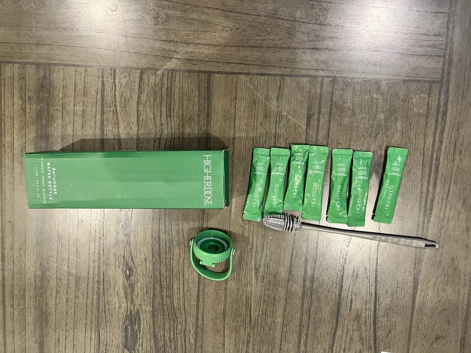 GLASS water bottle HIGHERDOSE 1L luxury Silicone Sleeve fabulous gift Stanley - Image 2 of 4