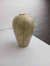 Vintage Denby ZigZag Stoneware Vase #223