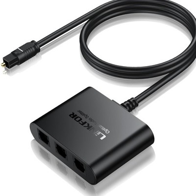 Optischer Audio Splitter 1 In 3 Out Glasfaser Unterstützung LPCM DTS Dolby-AC3