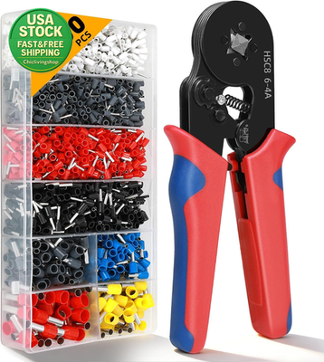 #ad Ferrule Crimping Tool Kit 1800PCS AWG 23 7 Self Adjusting Ratchet Plier $25.99