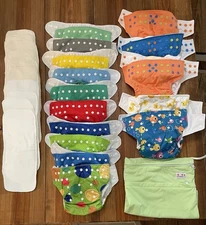 ALVABABY 15 Cloth Diaper with 15 Inserts Adjustable Reusable & Wet/dry bag