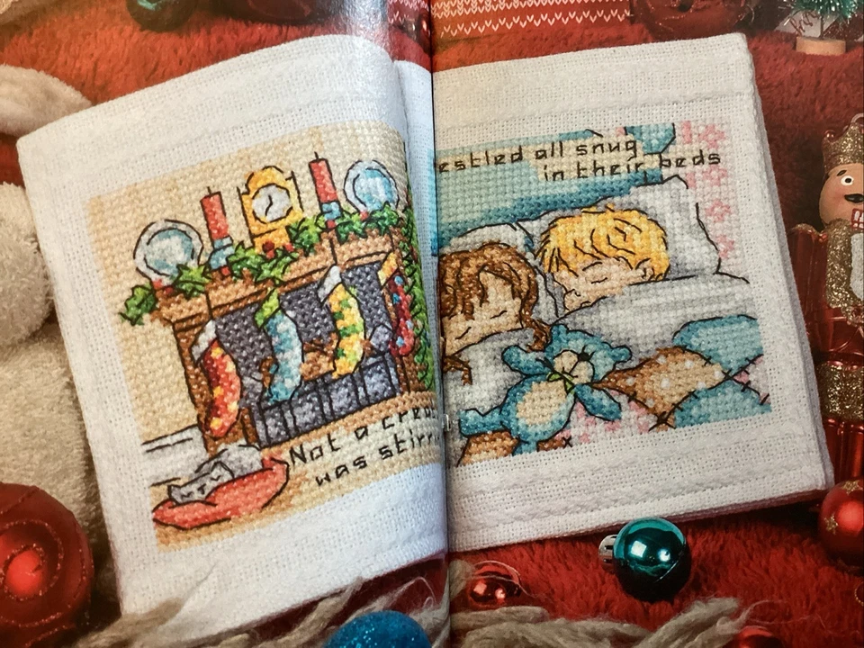 Night Before Xmas Eve Book Santa Reindeer Christmas Cross Stitch Chart - Image 3 of 4