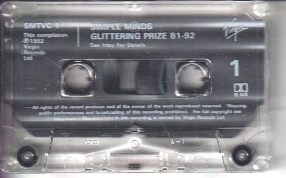 Simple Minds Glittering Prize 81/92 Kassette UK Virgin 1992 Kassette Klare Hülle - Bild 2 von 2