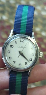 Vintage 80s/90s Women's L.L.BEAN Field/Weekender Watch Japan Nylon Band S/S VGUC