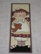 PRIMITIVE RAGGEDY ANN LAMINATED BOOKMARK CS1219