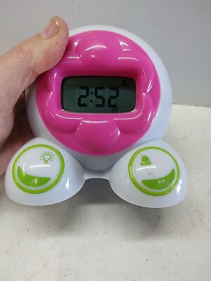 Naroo Digital Clock and Alarm Model OTW091-US Light Purple Tested Works