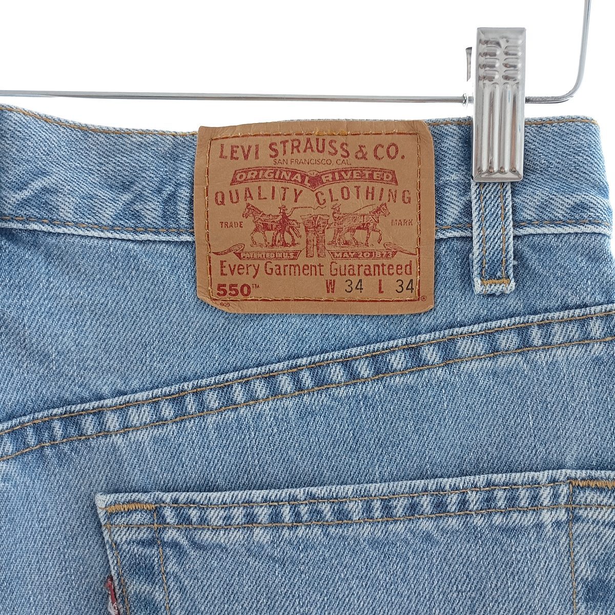 希少 00's USA製 Levis 550 W33 00'S Levi's 550 Relaxed Fit Tapered Denim Pants Made in USA