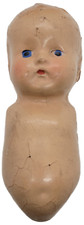 Antique Composite Blonde Hair Blue Eyes Doll Torso