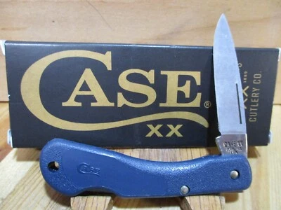 New Case XX USA Blue Mini Blackhorn Folding Pocket Knife - 02392