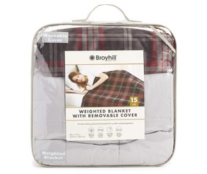 Broyhill Weighted Blanket with Plaid Micromink Cover, 15 Lbs. | eBay