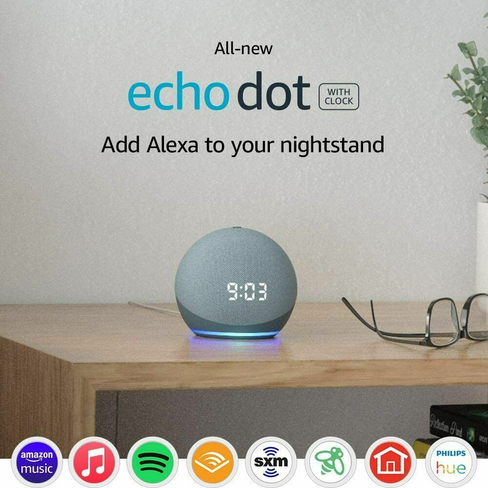 k*7様 新品　Amazon　Echo　dot　with clock　エコードッ Amazon Echo Dot (5th Gen, 2022 release) with Clock Smart