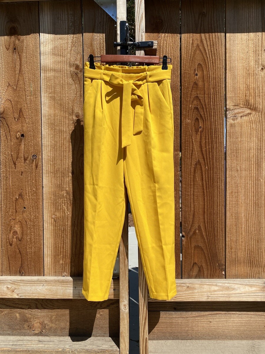 yellow dress slacks The Lemonade drying fabric yellow dress pants size small