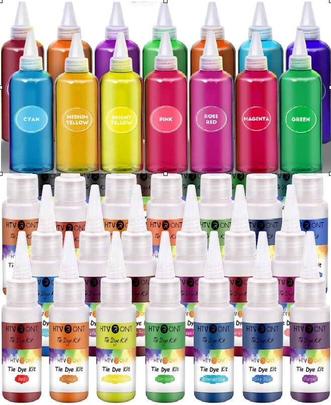 One Step Tie Dye Kit for Shirts and Clothing with Easy Dye Colors
