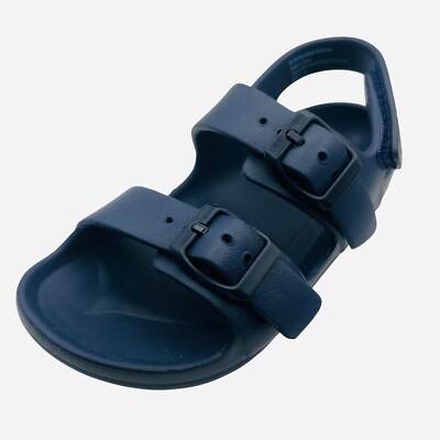 Toddler Unisex Navy Footbed Sandals Open Toe Hook Loop Lightweight Summer Shoes