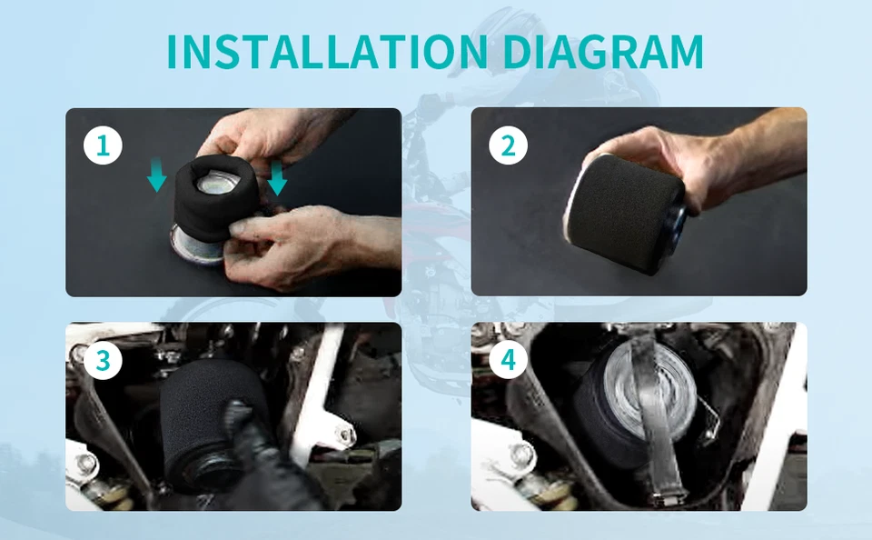 Kit de jaula de filtro de aire con soporte de elemento de filtro de aire para Honda XR100R 1985-2003 Foto 2 de 4