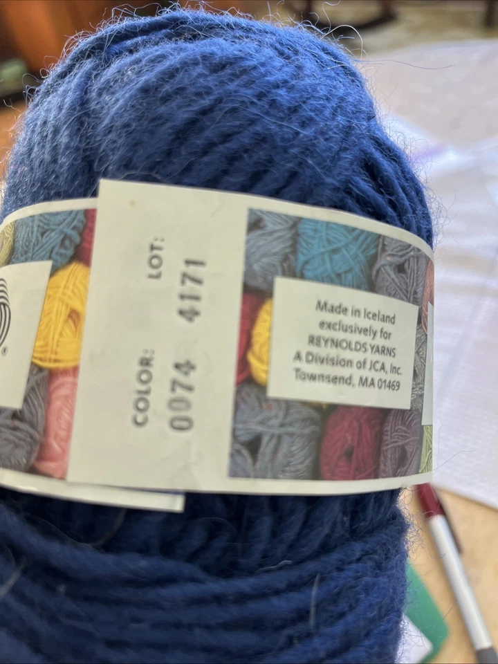 Hilo Reynolds Lopi 3 madejas tonos de azul y 1 1/2 madeja Foto 3 de 4