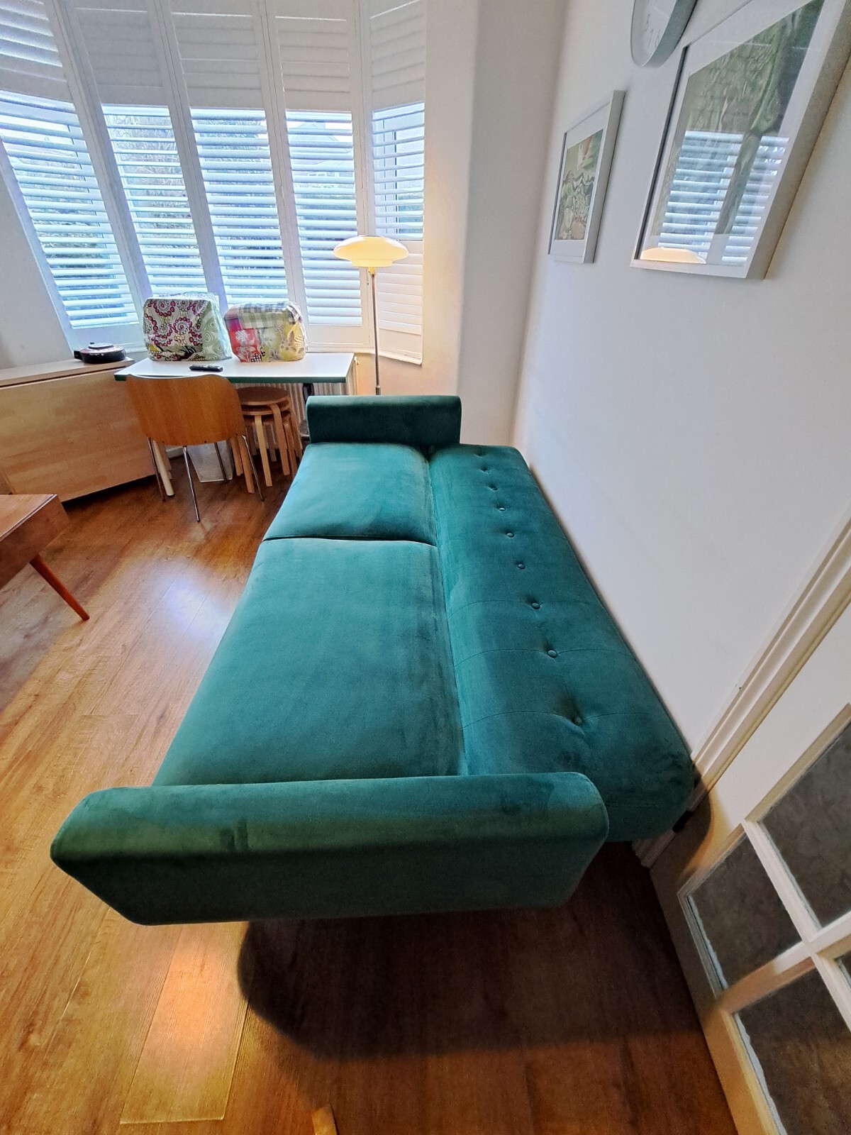 Dreams Gallway 3Seater ClicClac Sofa Bed Velvet Green eBay