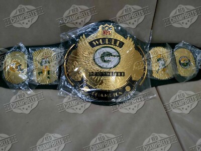 Green Bay Packers NFL Championship Belt Adult Size 4mm Brass