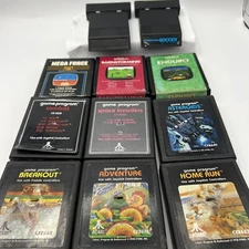 Lot of 11 Atari games Including: Adventure & Barnstorming & 1 Mystery VG3467