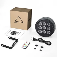 RGBW 9 LED Stage Lighting PAR Light DMX Beam Party DJ Disco Lights with Remote