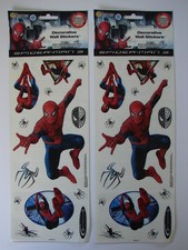 2-SPIDER MAN 3 EXCLUSIVE PEEL  STICK WALL DECALS by Sandylion Marvel Comics