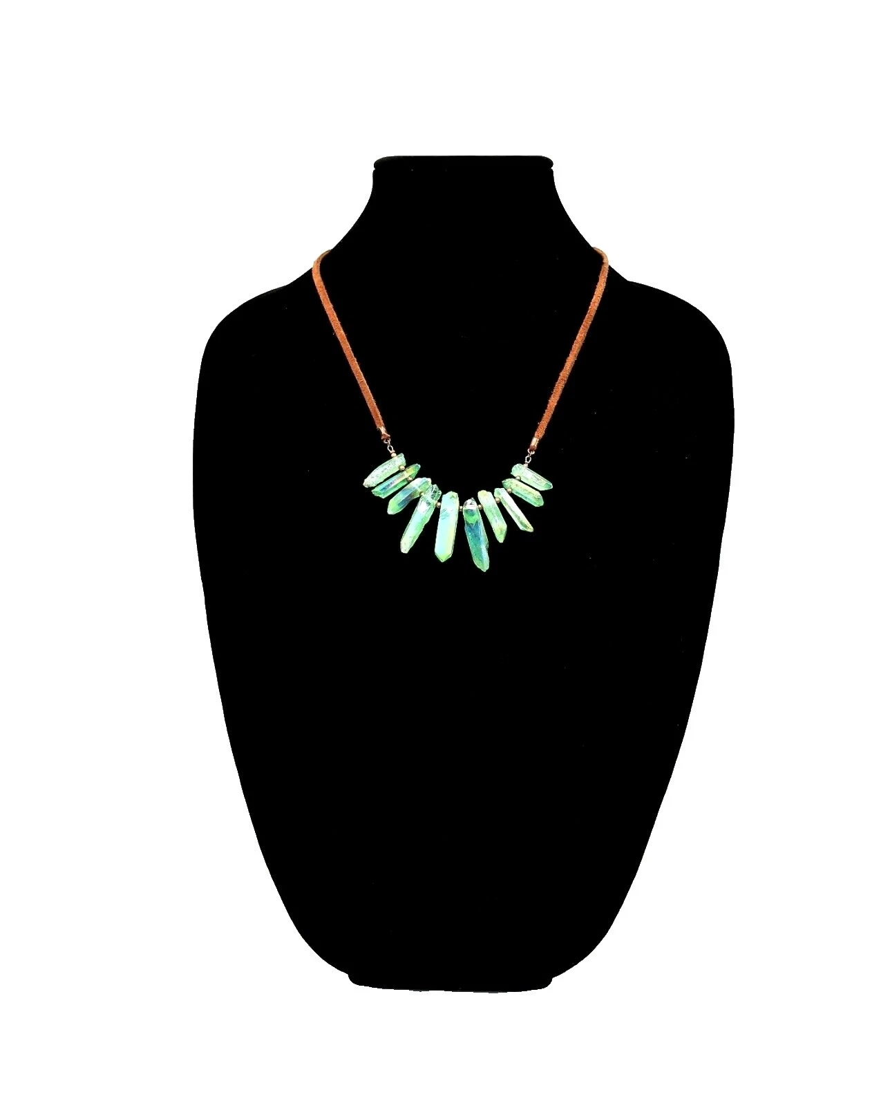 Cuero De Cristal Collares y colgantes De moda de cobre