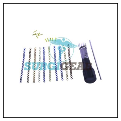 Straight Plates 2.0mm Maxillofacial 20 Holes with Crosshead Screws 91 Pcs Set