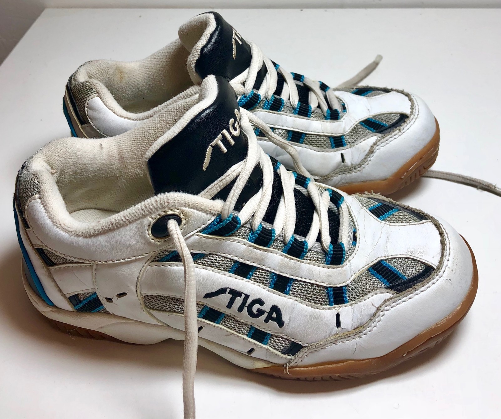 Stiga Women's Table Tennis Shoes White/Blue Sneakers … Gem