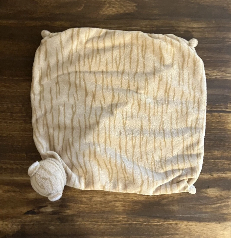 Cobertor de segurança Angel Dear Tiger gato selvagem listra bronzeada amorosa bicho de pelúcia 12"" - Imagem 4 de 4