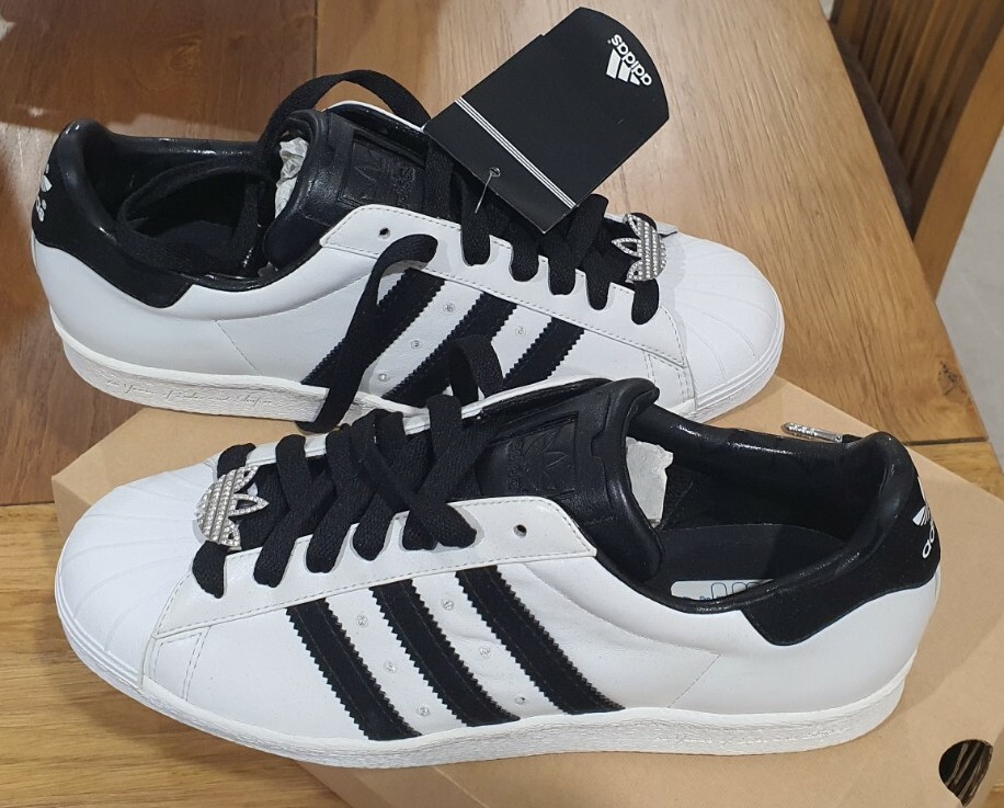 Adidas Originals DIAMOND Anniversary Superstar 80s Swarovski Sneaker Shell  Shoes | eBay
