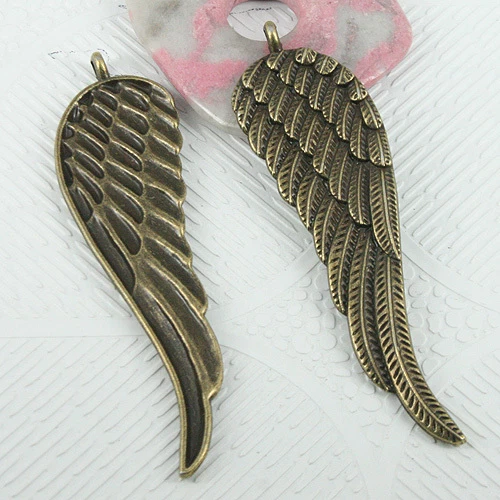 2pcs antiqued bronze color big wing design pendant EF0797 - Image 1 of 1
